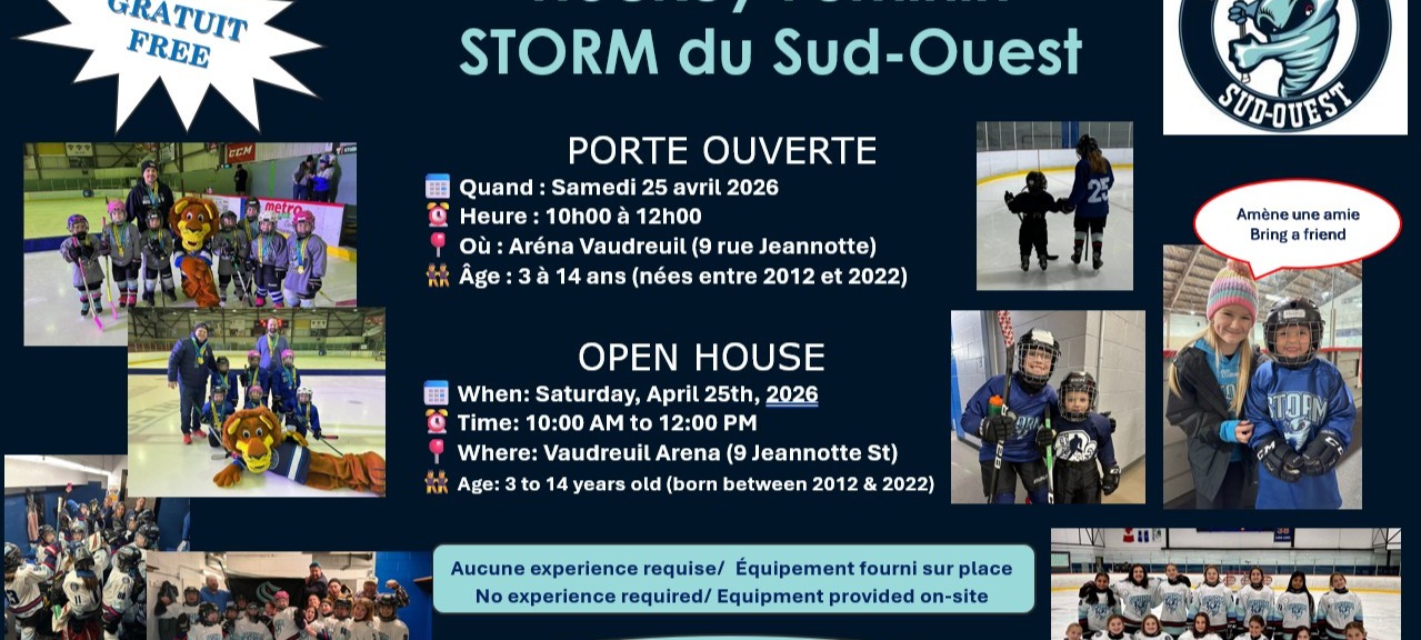 ⚡ PORTE OUVERTE - HOCKEY FÉMININ STORM ⚡